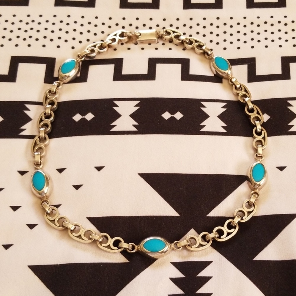 Turquoise and Silver Necklace
